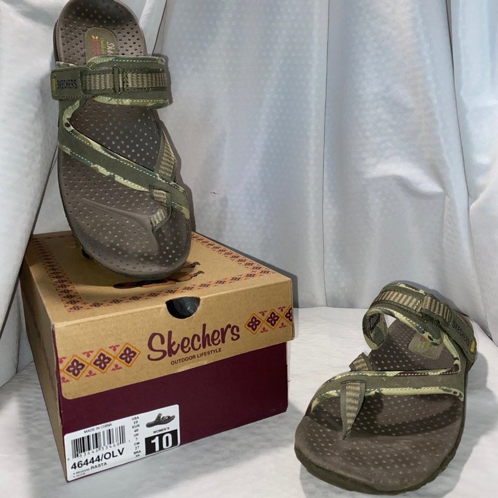 Skechers- Reggae- Zig Swag - Olive , Sandals